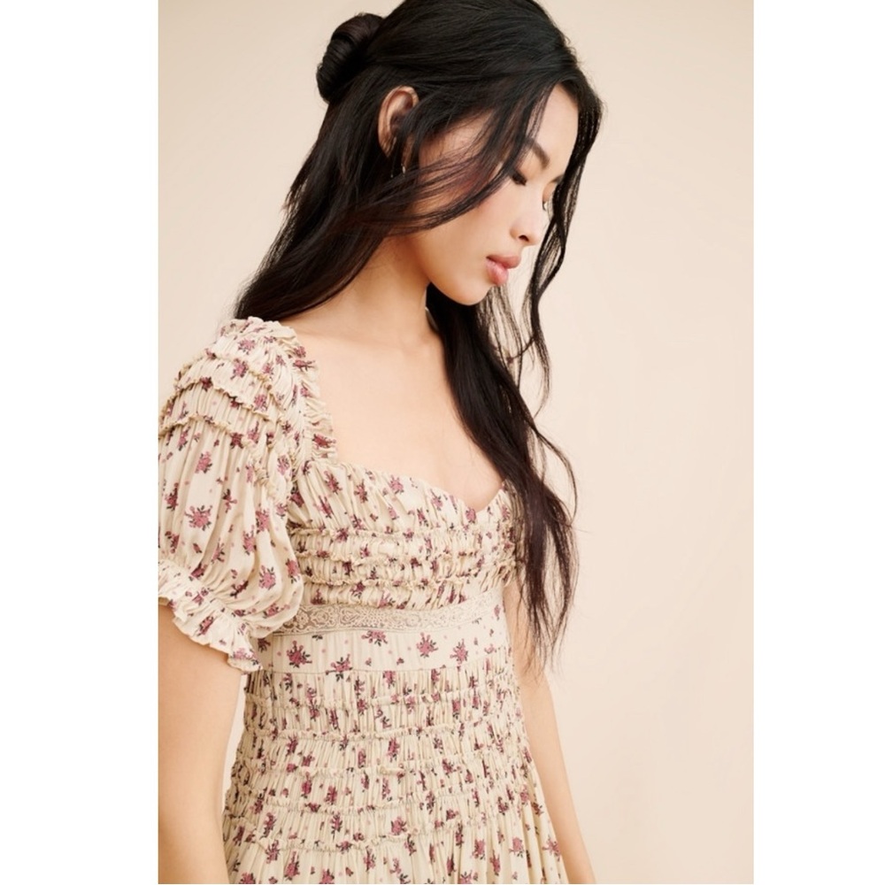 Free People Dainty Cottage Ethereal Bali Juniper Midi Dress 6 Lace Cream Floral - Picture 8 of 16
